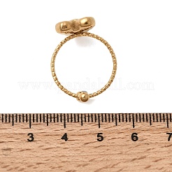 Texture Heart 304 Stainless Steel Finger Rings for Women&nbsp;RJEW-A091-09G