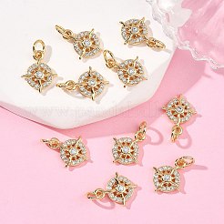 SHEGRACE Brass Micro Pave Cubic Zirconia Charms&nbsp;XGRQ3P426-596G