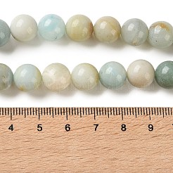 Natural Flower Amazonite Beads Strands&nbsp;G-C284-C01-10mm