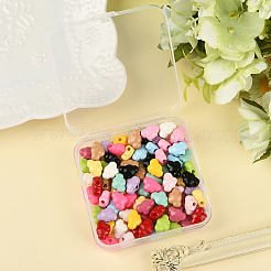 84Pcs 14 Colors Baking Paint Opaque Acrylic Beads&nbsp;FIND-SC0020-83