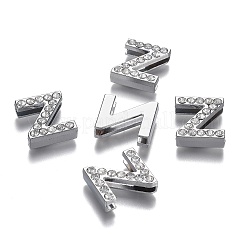 Alloy Letter Slide Charms&nbsp;RB-F034-01Z-P-RS