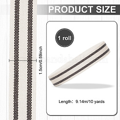 Cotton Stripe Pattern Ribbon&nbsp;OCOR-WH0078-550A