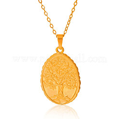 304 Stainless Steel Tree of Life Pendant Necklaces for Women&nbsp;IC2942-2