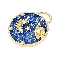 Brass Enamel Pendants&nbsp;KK-Q005-08G