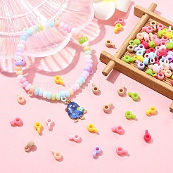 90Pcs 9 Colors Acrylic Tube Bails&nbsp;SACR-CJ0001-76