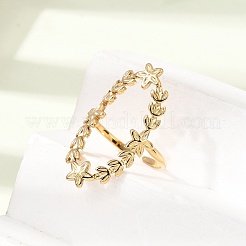304 Stainless Steel Cuff Open Rings&nbsp;SA-CBAD22F-01G-E