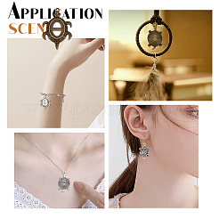 30Pcs 5 Style Alloy Tibetan Style Rhinestone & Pendant Cabochons Setting Sets&nbsp;TIBEP-SC0001-98