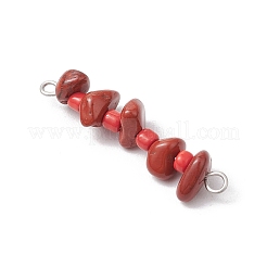 8Pcs 8 Styles Mixed Gemstone Chip Beaded Connector Charms&nbsp;PALLOY-JF03318-02