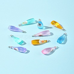 10Pcs 5 Styles Opaque Resin Pendants&nbsp;RESI-FS0001-91