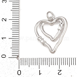 Brass Micro Pave Clear Cubic Zirconia Pendants&nbsp;KK-G544-05P-03