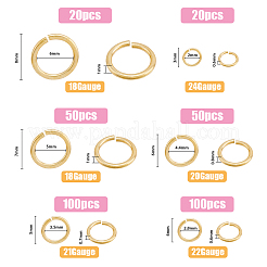 340Pcs 6 Sizes Brass Open Jump Rings&nbsp;KK-FH0005-39