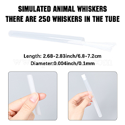 250Pcs Plastic Simulated Animal Whiskers for Crafts Needle Felting&nbsp;DIY-WH20050-10