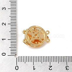 Brass Micro Pave Clear Cubic Zirconia Box Clasps&nbsp;KK-M270-14G