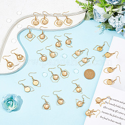 DIY Blank Dome Stainless Steel Dangle Earrings Making Kits&nbsp;DIY-AN0001-09G