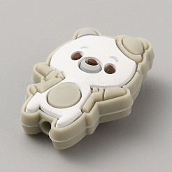 Bear Food Grade Eco-Friendly Silicone Focal Beads&nbsp;SIL-SZC0008-04B