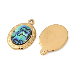 304 Stainless Steel Natural Paua Shell Pendants&nbsp;STAS-L288-04G-01