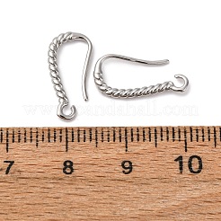 Brass Clear Cubic Zirconia Earring Hooks&nbsp;KK-L242-26P
