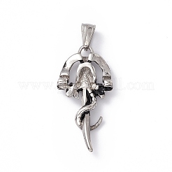 Tibetan Style 304 Stainless Steel Pendants&nbsp;STAS-H170-32AS