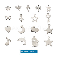 304 Stainless Steel Pendants&nbsp;STAS-TA0002-12P