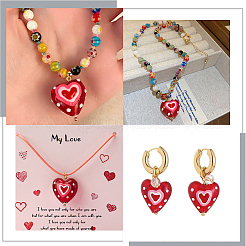 16Pcs Glass Enamel Beads&nbsp;LAMP-LT0001-11