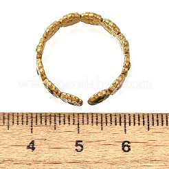 304 Stainless Steel Enamel Open Cuff Rings&nbsp;RJEW-M072-01G-02