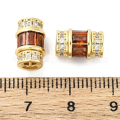Brass Micro Pave Cubic Zirconia Screw Clasps&nbsp;KK-Z078-41G