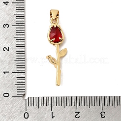Brass Pave Cubic Zirconia Pendants&nbsp;KK-A296-50G-04