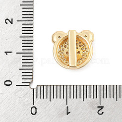 Brass Micro Pave Cubic Zirconia Slide Charms&nbsp;ZIRC-I068-04G-A