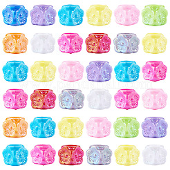 100Pcs Pearlized UV Plating Opaque Acrylic European Beads&nbsp;SACR-TA0001-77A
