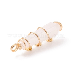 Natural Rose Quartz Pointed Pendants&nbsp;PALLOY-JF01703-02