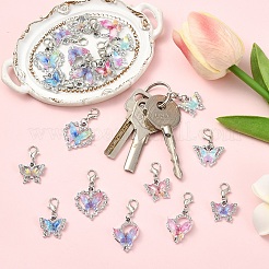 20Pcs 10 Style Alloy Rhinestone Pendant Decorations&nbsp;HJEW-YW00222
