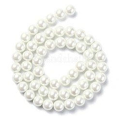 Eco-Friendly Dyed Glass Pearl Round Beads Strands&nbsp;HY-A002-8mm-RB002