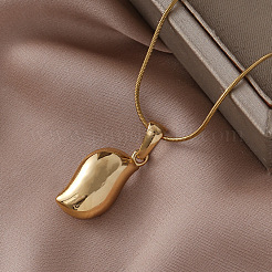 Minimalist 304 Stainless Steel Crystal Rhinestone Pendant Necklaces with Imitation Pearl&nbsp;CU2461