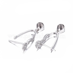 Anti-Tarnish Rhodium Plated 925 Sterling Silver Pendant Bails&nbsp;STER-L058-004P