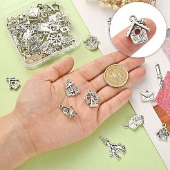 60Pcs 12 Styles Tibetan Style Alloy Pendants&nbsp;ST-CJ0002-56
