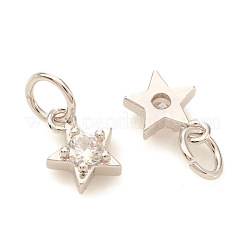 Brass Micro Pave Cubic Zirconia Charms&nbsp;KK-I672-30P