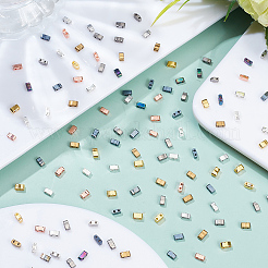 240Pcs 8 Colors Electroplate Glass Seed Beads&nbsp;SEED-AR0001-24