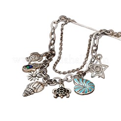Alloy Cable Chain Double-Layer Bracelets&nbsp;WGE50A5-01