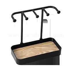 PP Necklace Display Stands with Wooden Tray&nbsp;PW-WG356B9-02
