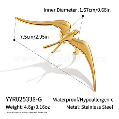 Adjustable 304 Stainless Steel Bird Open Cuff Rings for Women&nbsp;FZ9141-1
