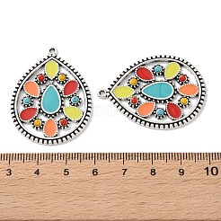 Bohemia Tibetan Style Alloy & Enamel & Acrylic Pendants&nbsp;FIND-T074-02AS