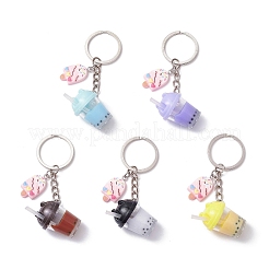 Imitation Bubble Tea Resin Pendant Keychain&nbsp;KEYC-JKC01234