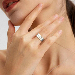 16Pcs 8 Styles 201 Stainless Steel Grooved Finger Ring Settings&nbsp;STAS-SC0010-57