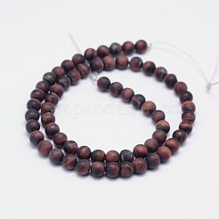 Natural Tiger Eye Round Bead Pendants&nbsp;X-G-F255-01-8mm