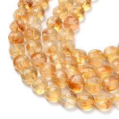 Heated Natural Citrine Beads Strands&nbsp;G-L634-R01-8mm
