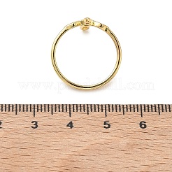Brass Finger Rings for Women&nbsp;RJEW-K261-07A-G