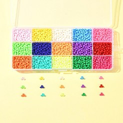 120G 15 Colors Opaque Acrylic Beads&nbsp;SACR-FS0001-28