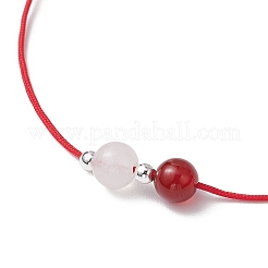 6Pcs Natural Gemstone Round Beads Braided Bracelets for Men Women&nbsp;BJEW-JB11753