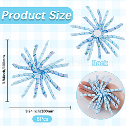 8Pcs Cloth Curly Ribbon Bows&nbsp;AJEW-SP0001-48F