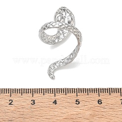 304 Stainless Steel with Cubic Zirconia Cuff Open Rings&nbsp;SA-CBAF5A1-04P